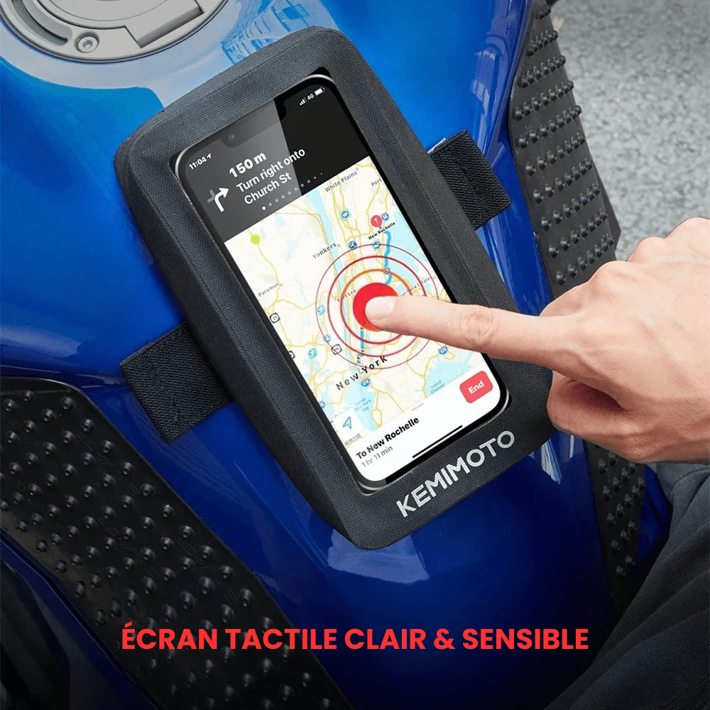 MobiGrip ® - Porte téléphone de réservoir étanche Noir