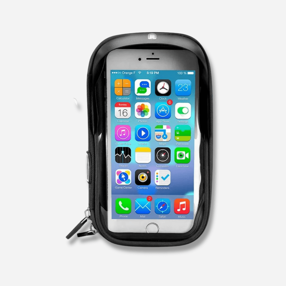 MobiGrip ® - Porte téléphone vélo pour guidon étanche Noir