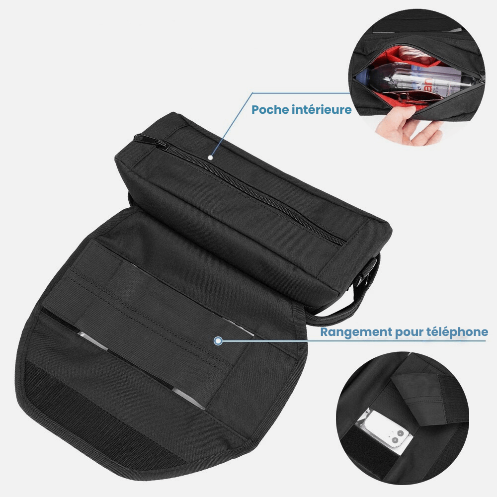MobiGrip® - Sacoche de guidon pour moto avec porte téléphone Black