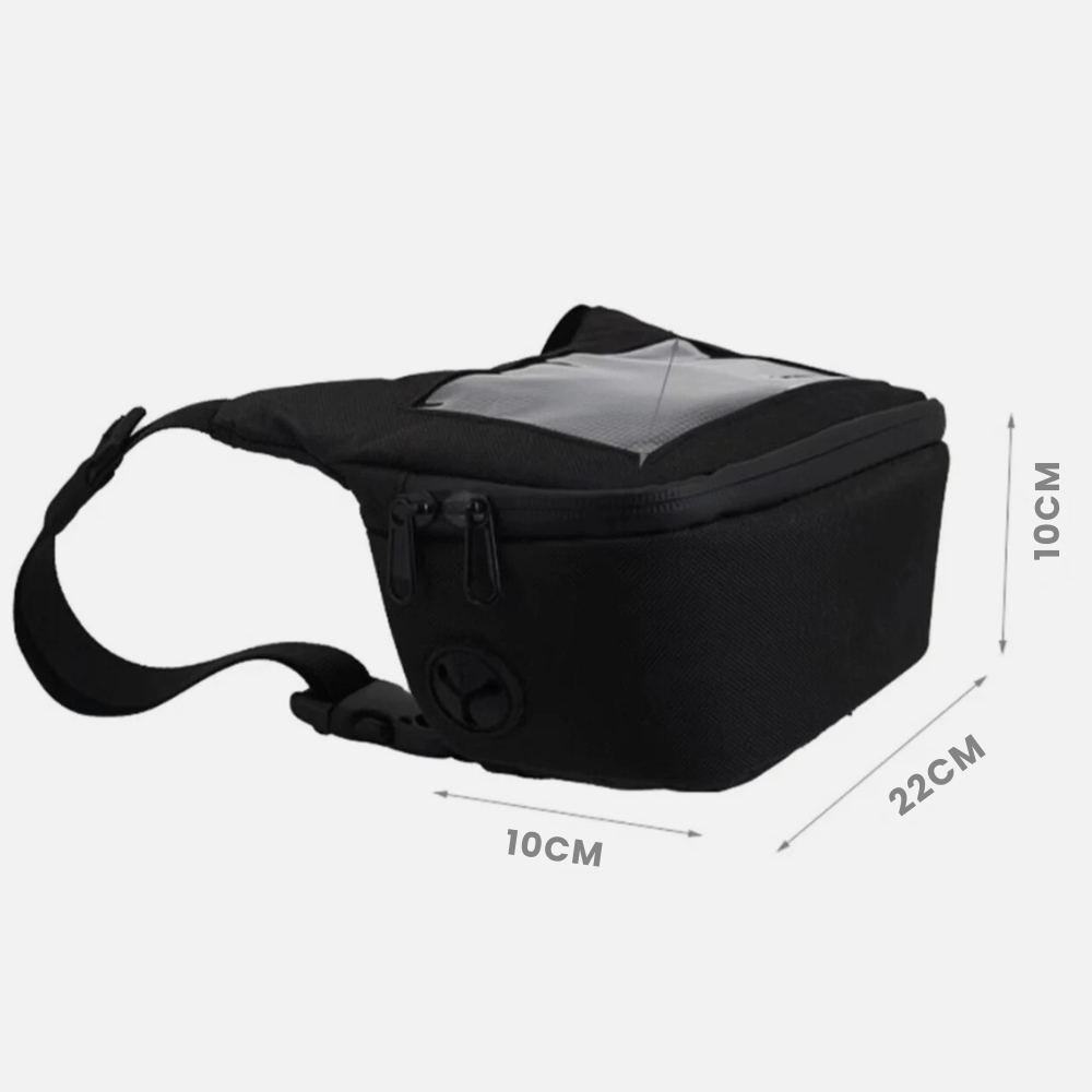 MobiGrip ® - Sacoche de guidon pour Vespa avec porte téléphone Noir