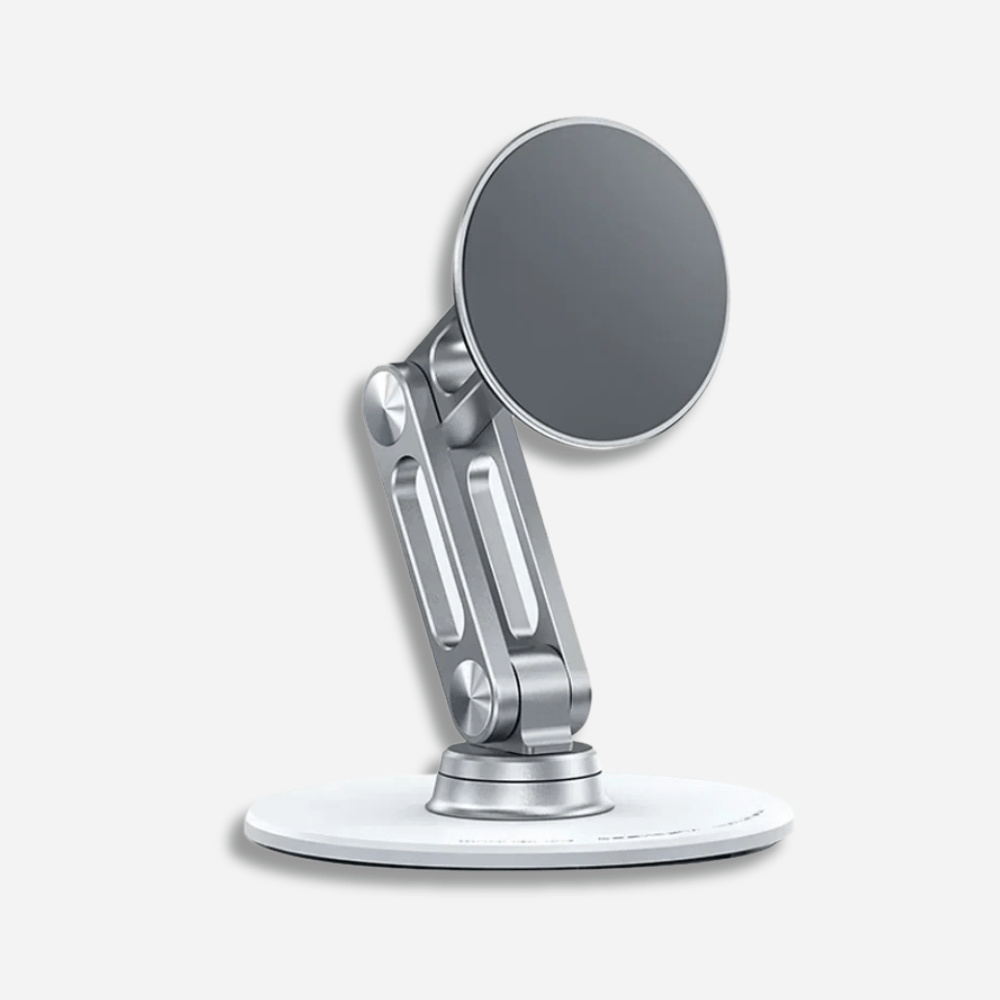 MobiGrip® - Support de téléphone bureau magnétique rotatif Argent