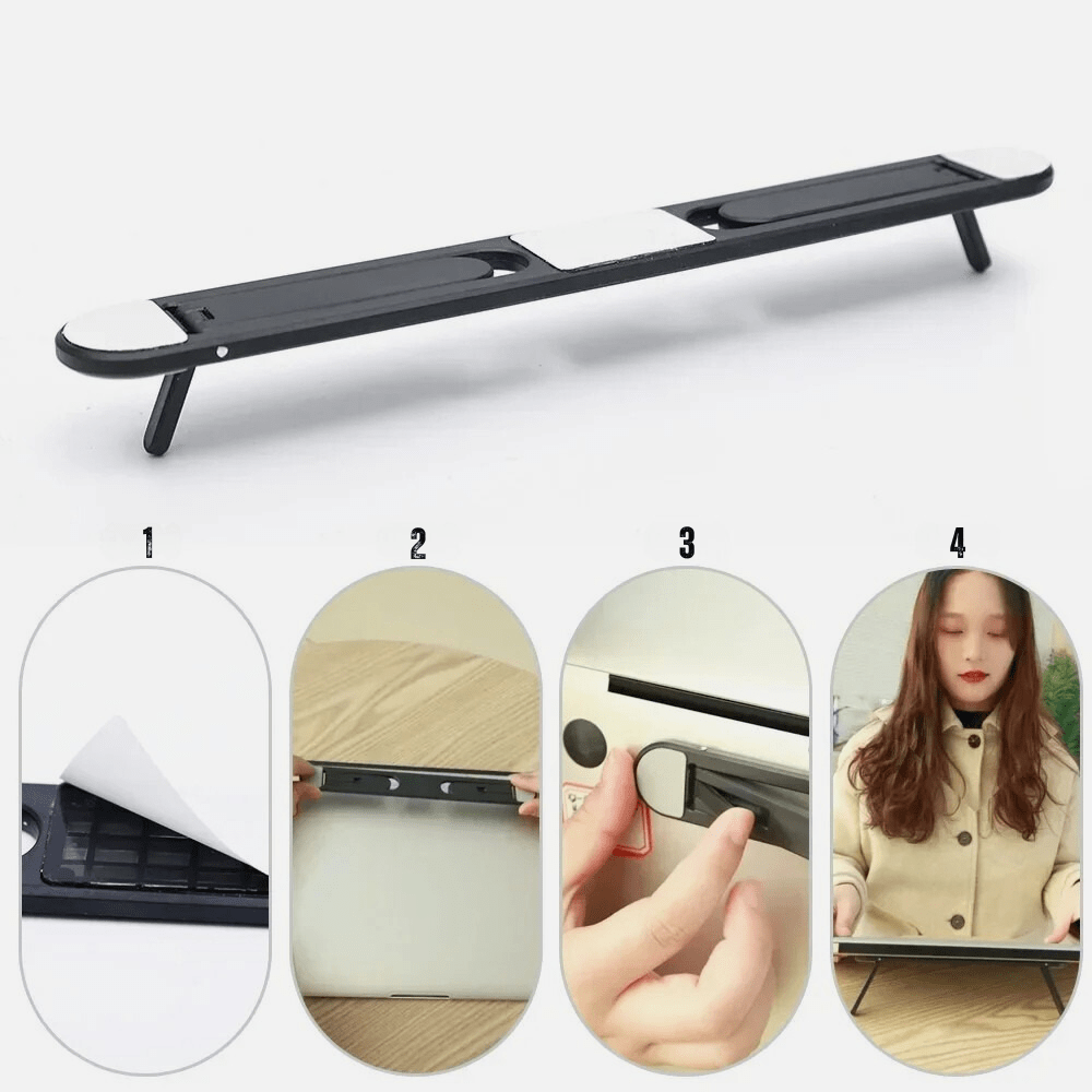 MobiGrip ® - Support ordinateur portable noir pliable Noir