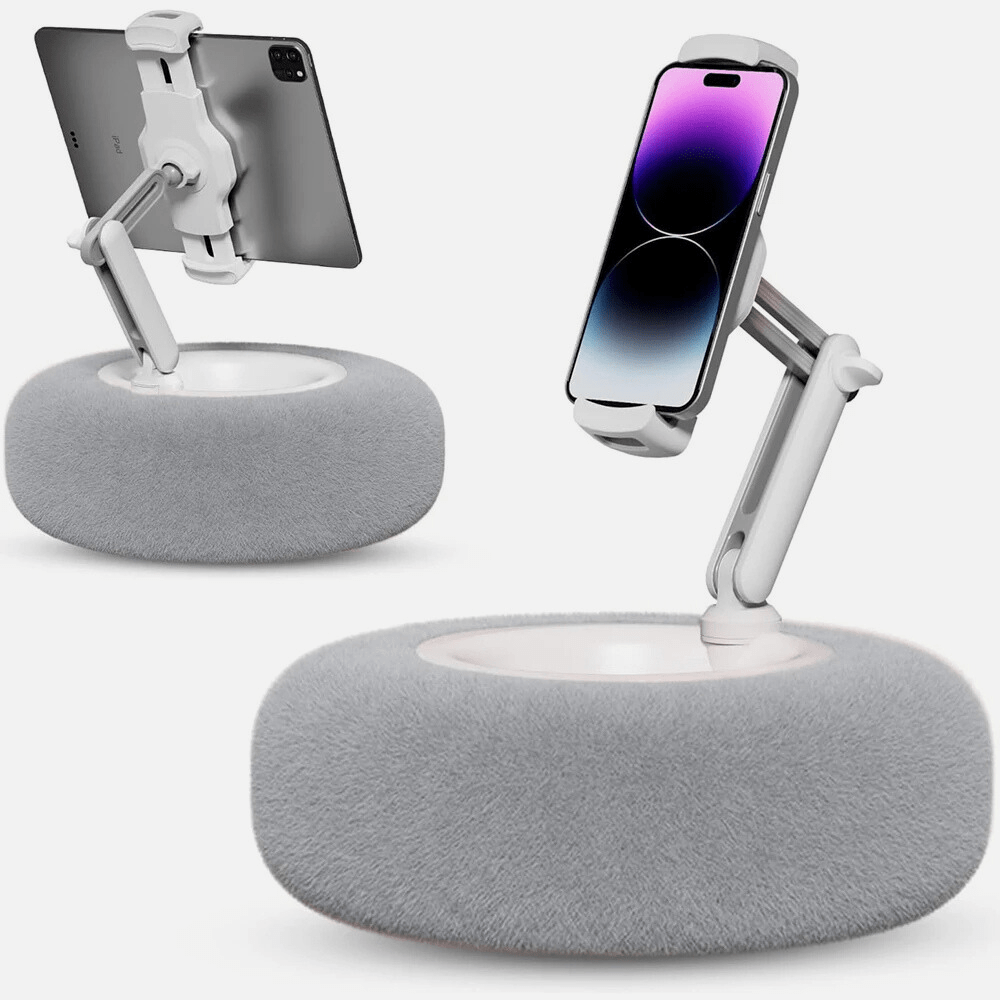 MobiGrip ® - Support tablette ergonomique avec coin gourmand Gris