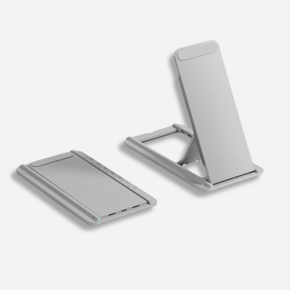 MobiGrip ® - Support tablette pliable avec fixation adhésive Argent