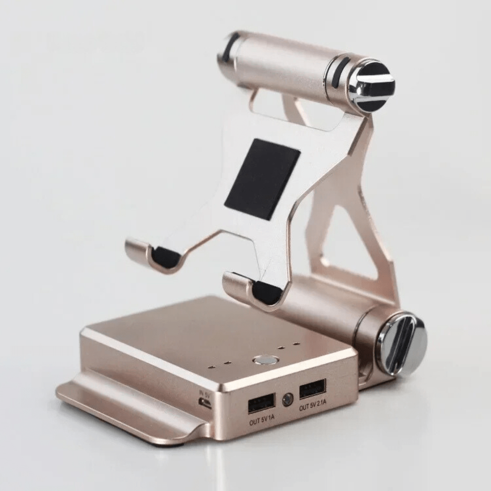 MobiGrip ® - Support téléphone bureau avec Powerbank intégré Rose