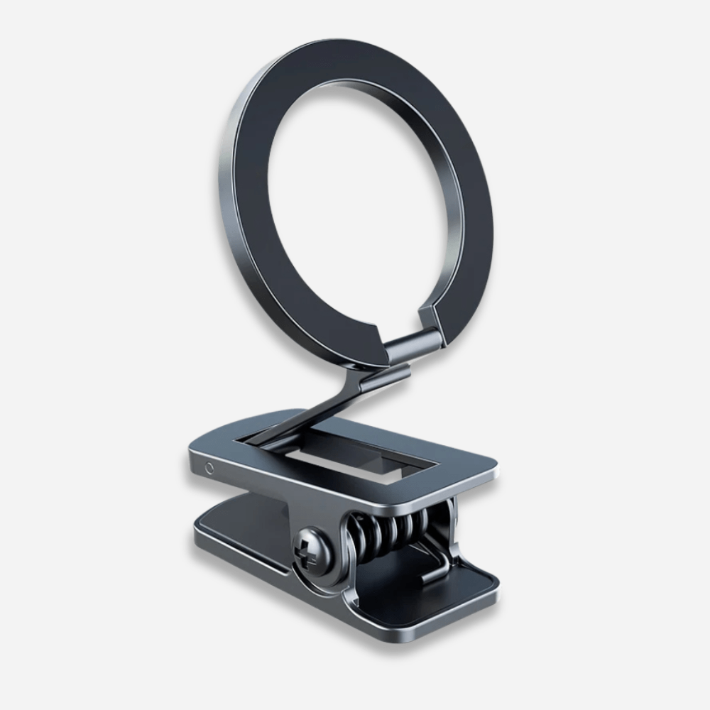 MobiGrip ® - Support téléphone magnétique universel à clip Noir