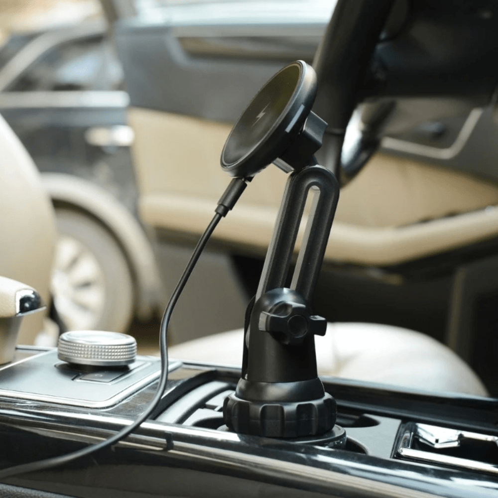 MobiGrip® - Support téléphone porte gobelet magnétique avec chargeur