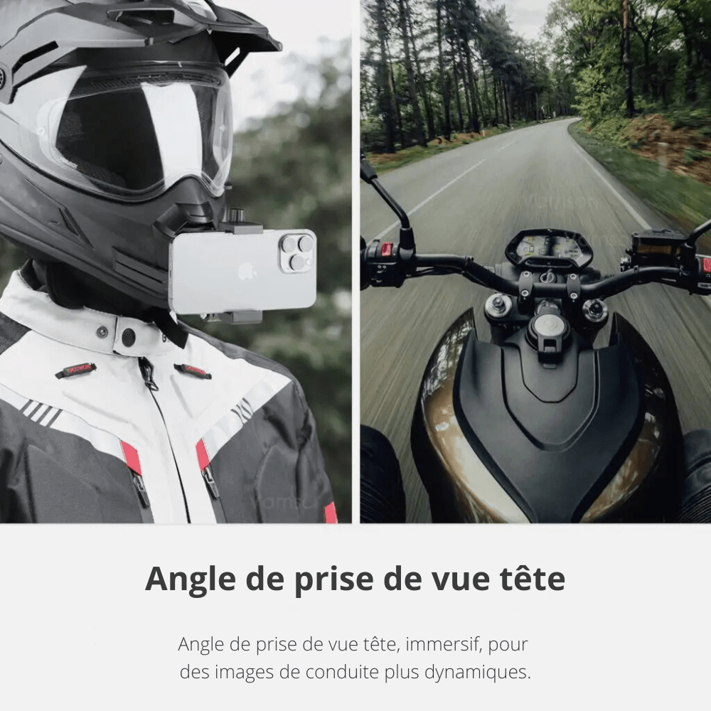 MobiGrip ® - Support téléphone pour casque moto Noir