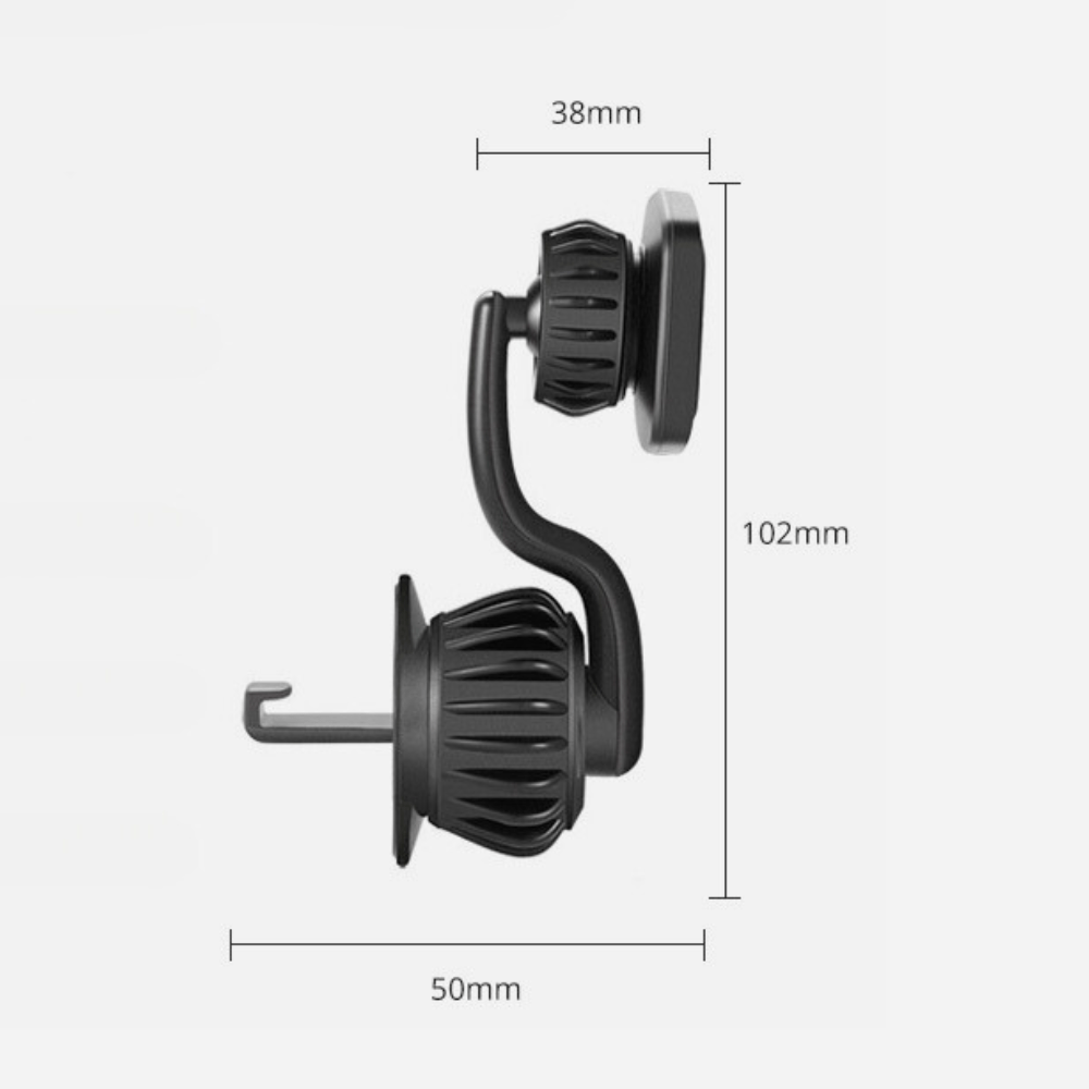 MobiGrip® - Support téléphone voiture grille aération magnétique Noir