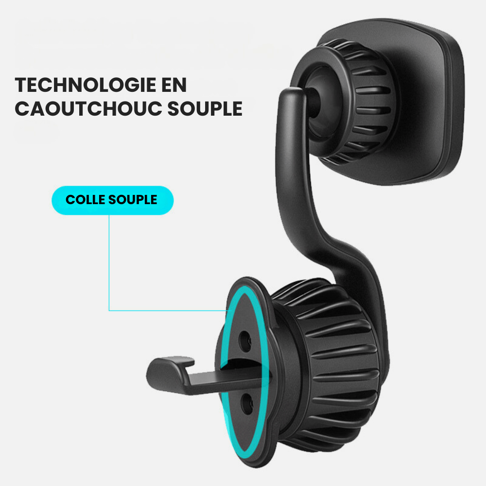 MobiGrip® - Support téléphone voiture grille aération magnétique Noir