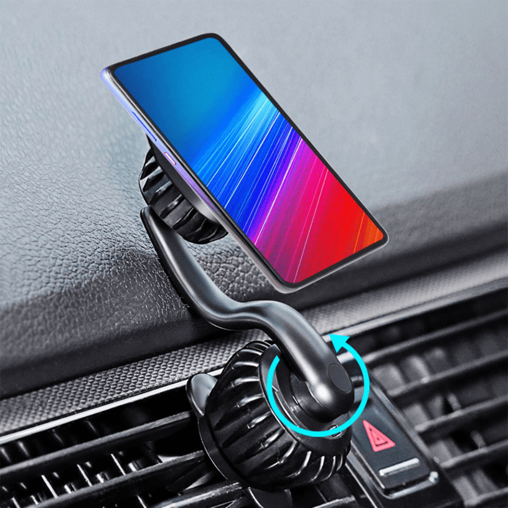 MobiGrip® - Support téléphone voiture grille aération magnétique Noir