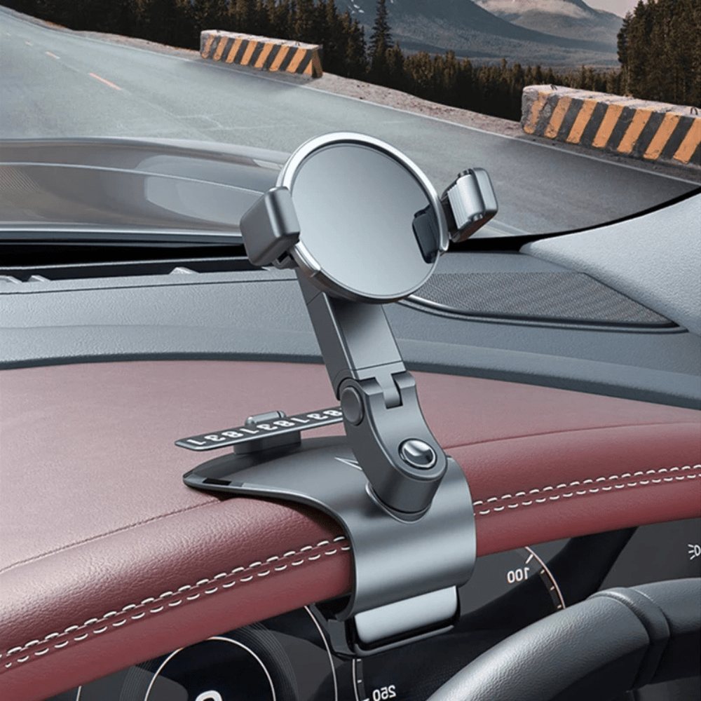MobiGrip® - Support téléphone voiture tableau de bord design Noir