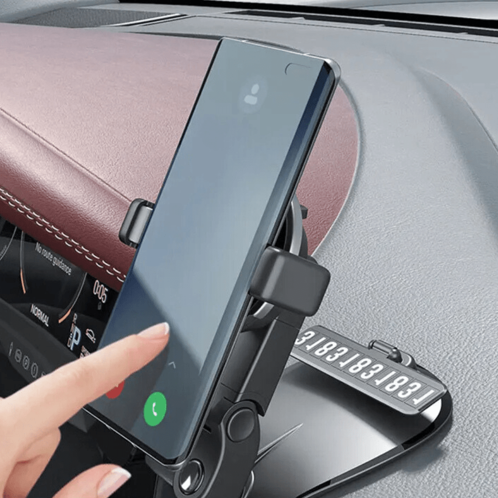 MobiGrip® - Support téléphone voiture tableau de bord design Noir