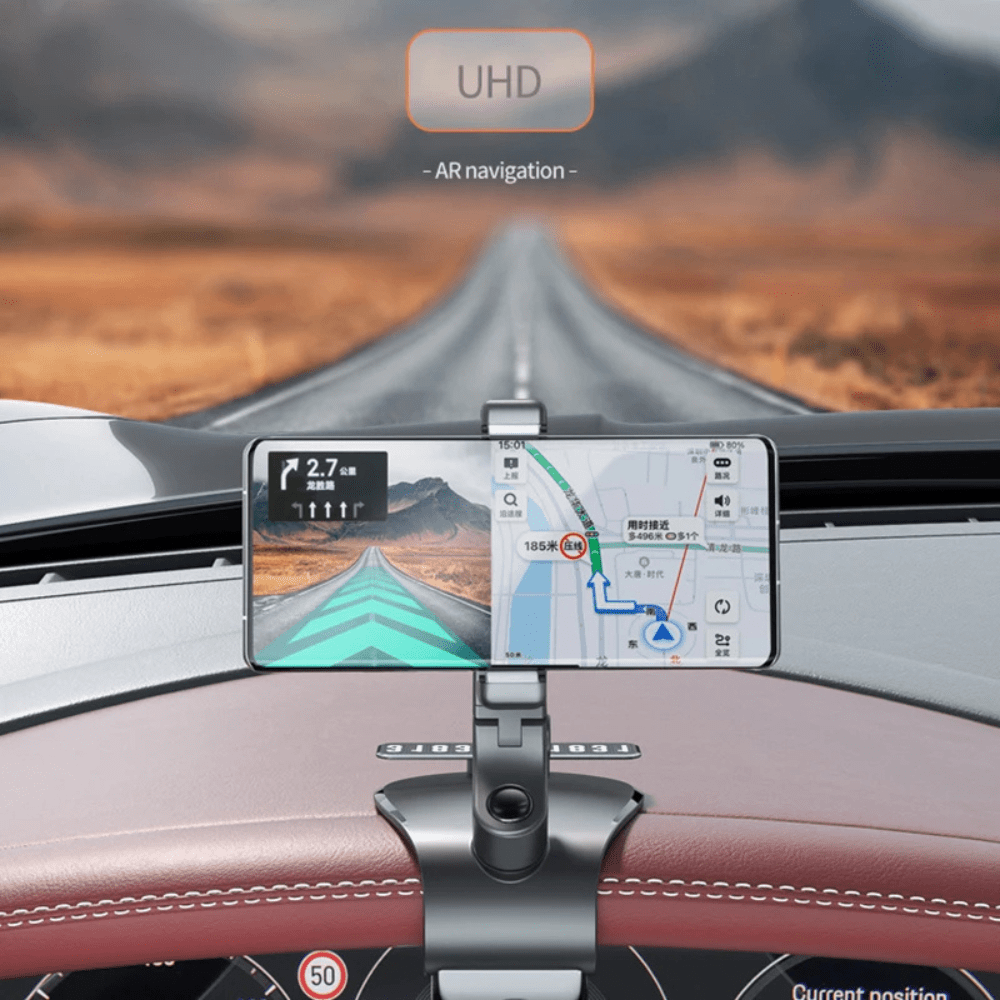 MobiGrip® - Support téléphone voiture tableau de bord design Noir