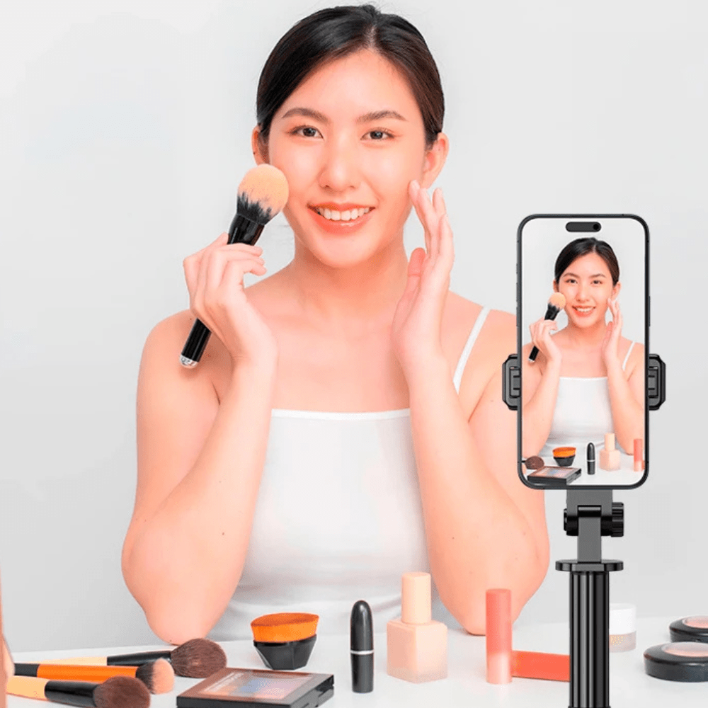 MobiGrip ® - Trépied téléphone avec écran miroir détachable Noir