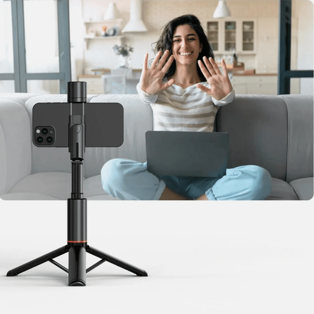 MobiGrip ® - Trépied téléphone avec lumière Noir