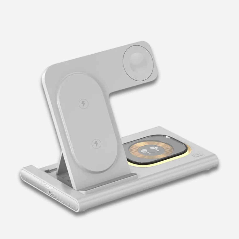 Support téléphone bureau magnétique pour Iphone et Samsung Blanc (pour montre Samsung)