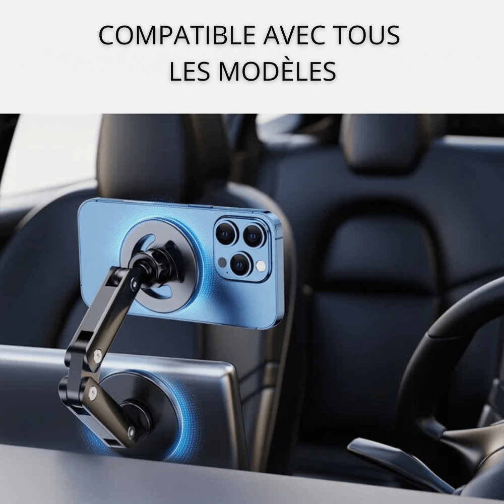 Support téléphone voiture magnétique | MobiGrip 360°