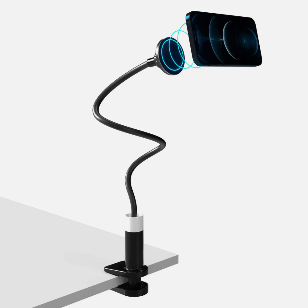 MG ® -Support téléphone magnétique pour bureau et chevet Noir