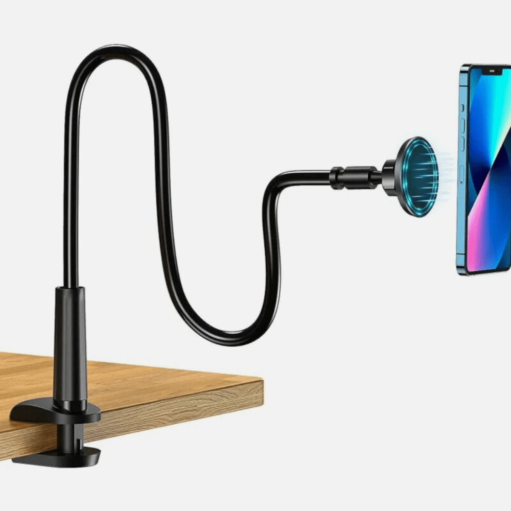 MG ® -Support téléphone magnétique pour bureau et chevet Noir