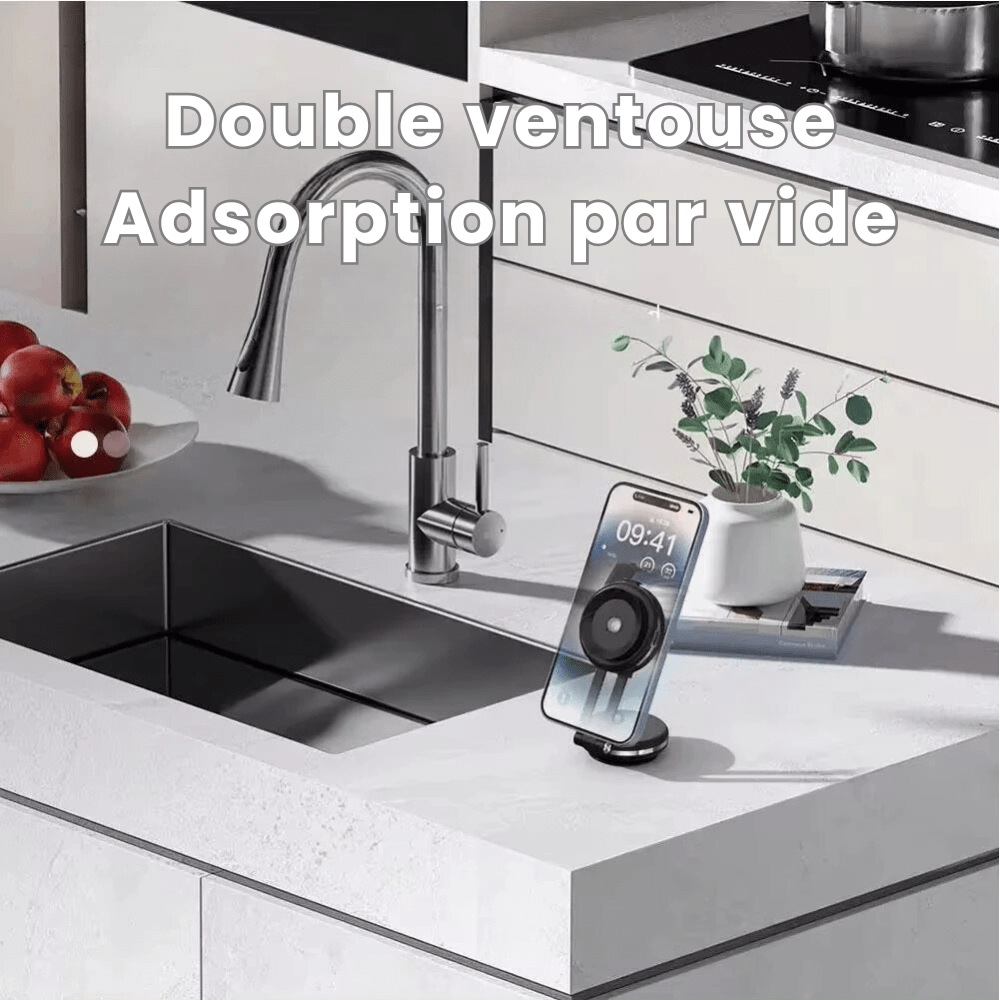 MobiGrip® FlexMount - Support rétractable avec double fixation Noir