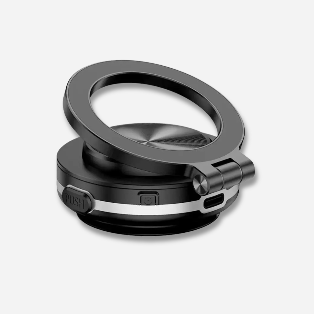 MobiGrip® MagRing | Support de téléphone magnétique à ventouse 360° Noir