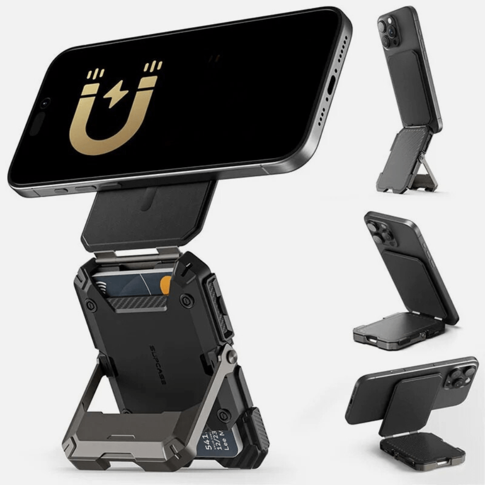 MobiGrip® - Porte-cartes premium avec support intégré Noir