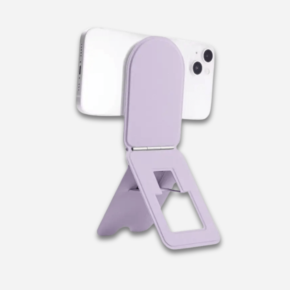 MobiGrip ® - Support téléphone bureau magnétique en métal Mauve