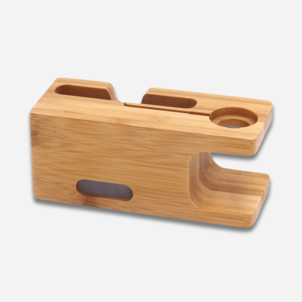 MobiGrip ® - Support téléphone bureau universel en bois Bois de bambou