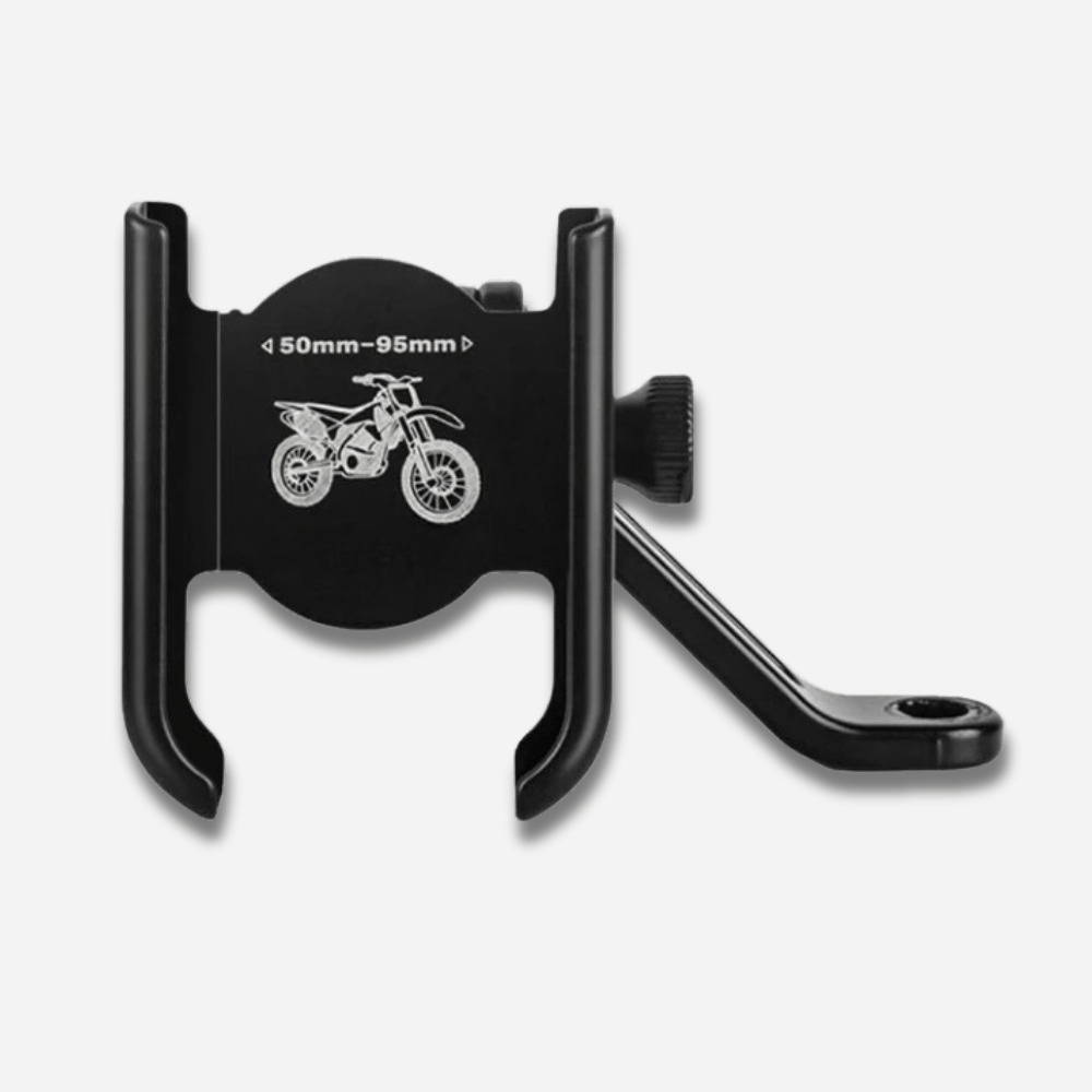 MobiGrip ® - Support téléphone scooter rétroviseur aluminium Noir