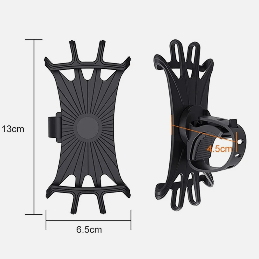 MobiGrip ® - Support téléphone vélo en silicone Noir