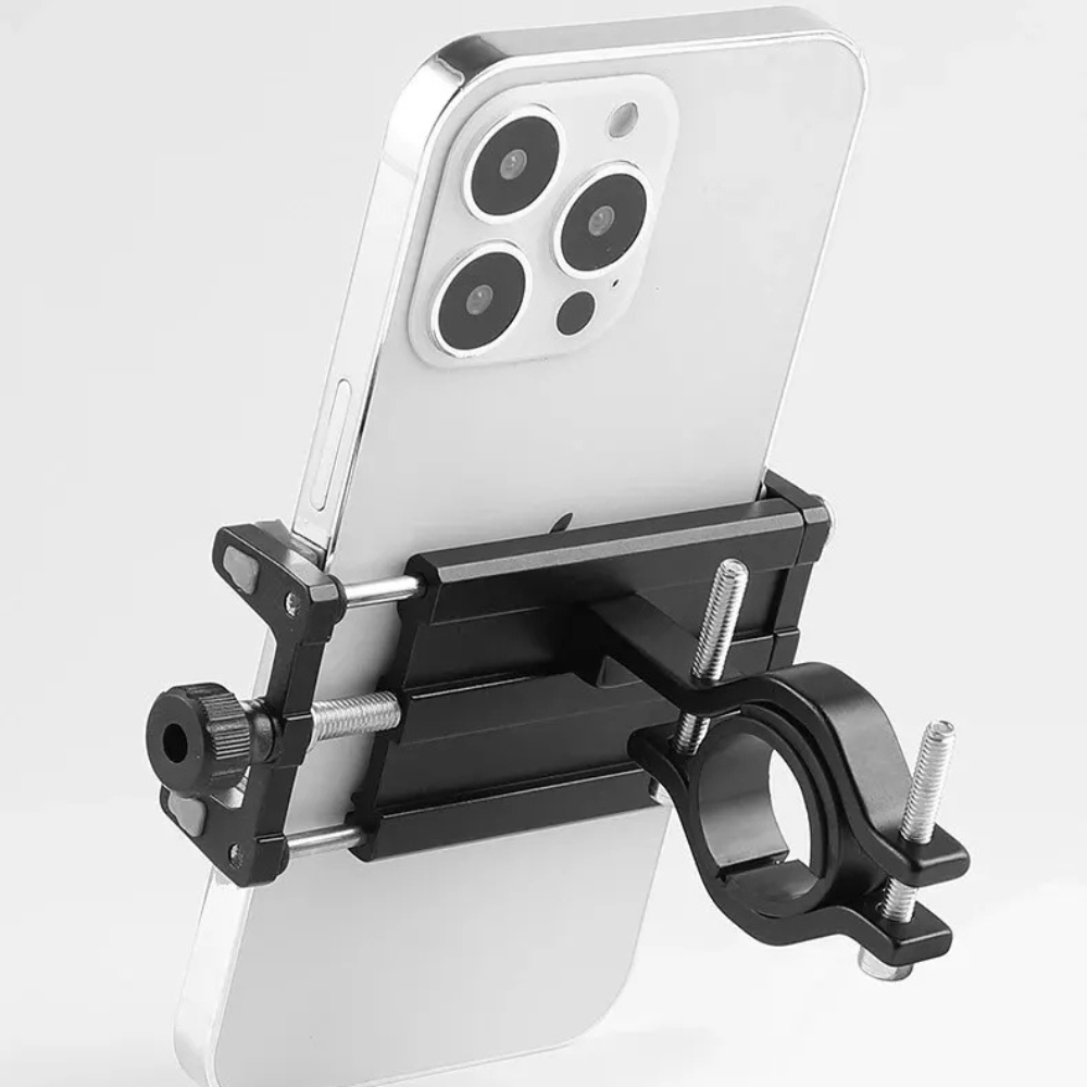 MobiGrip ® - Support téléphone vélo universel en aluminium Noir