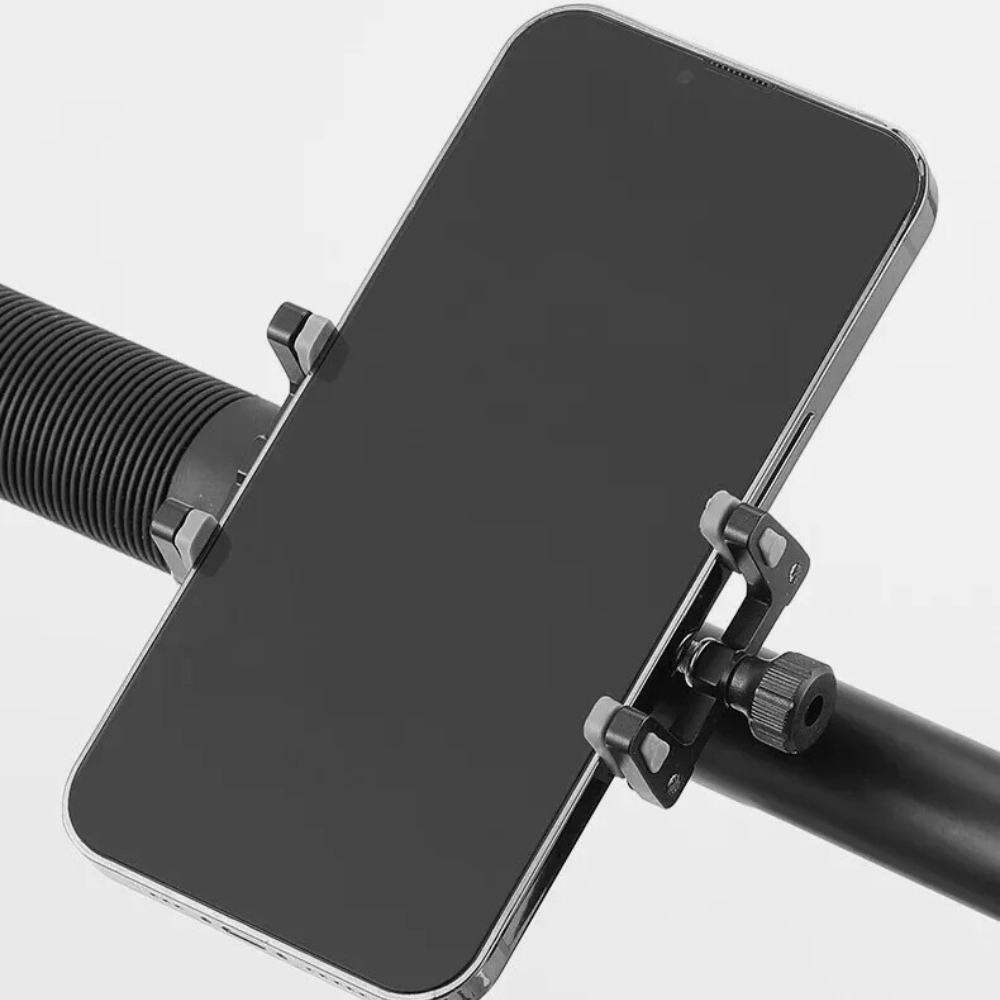 MobiGrip ® - Support téléphone vélo universel en aluminium Noir