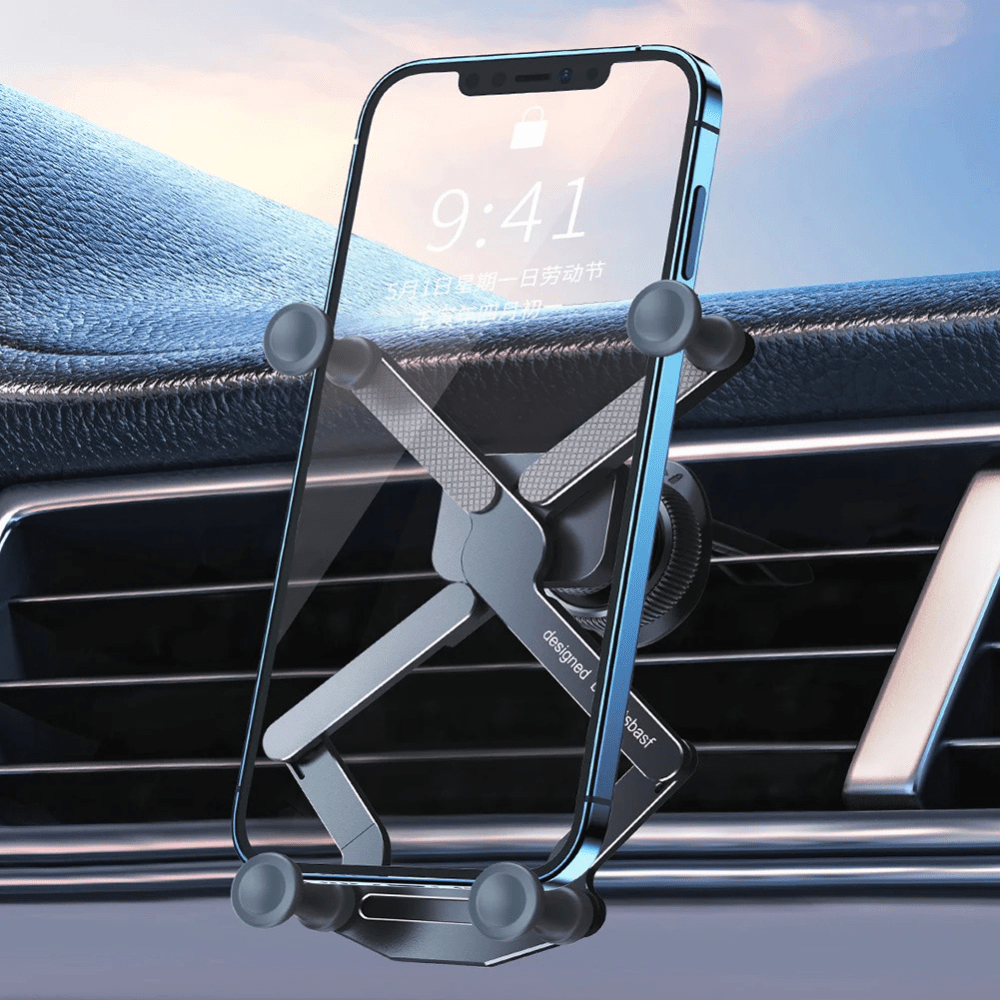 MobiGrip® - Support téléphone voiture grille aération à gravité