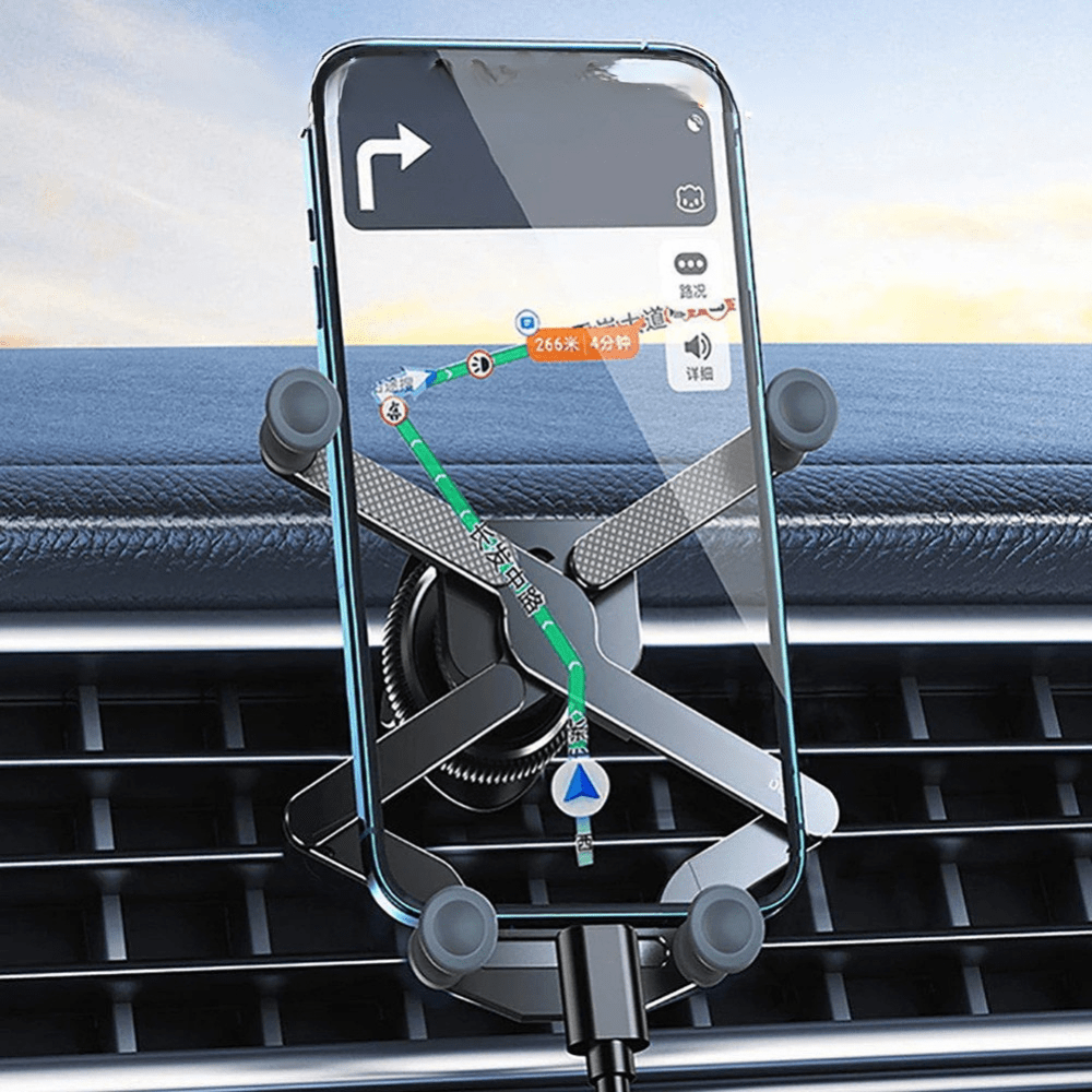 MobiGrip® - Support téléphone voiture grille aération à gravité