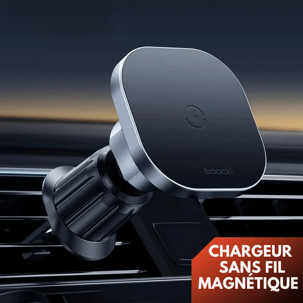 MobiGrip ® - Support téléphone voiture magnétique induction Argent