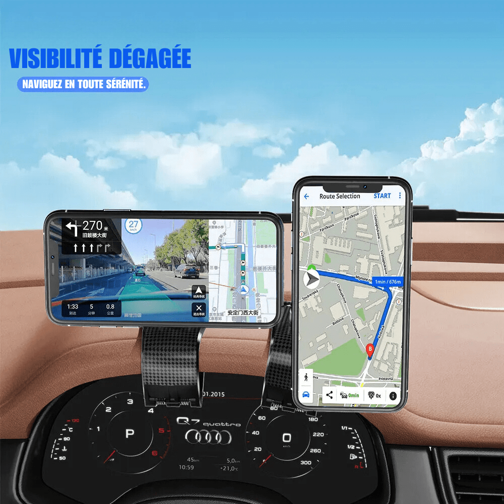 MobiGrip ® - Support téléphone voiture magnétique universel Noir