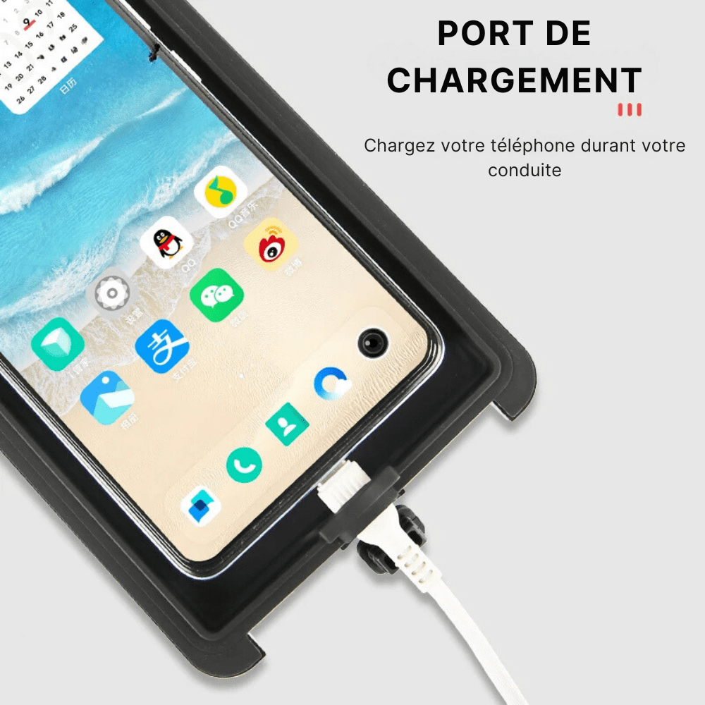 MobiGrip ® - Support téléphone VTT étanche en aluminium Noir